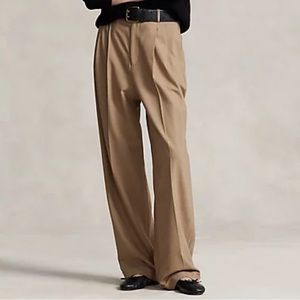 Polo Ralph Lauren Wide-Leg Wool-Blend Pant in Camel (2)